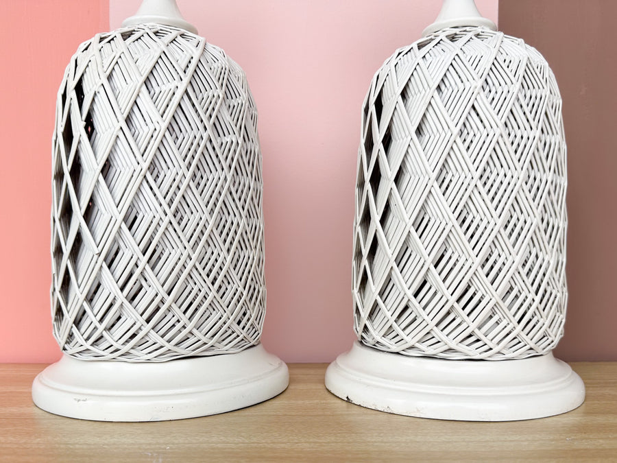 Pair of Petite Webspun Lamps