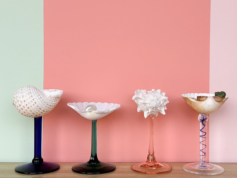 Set of Four Colorful Shell Coupes