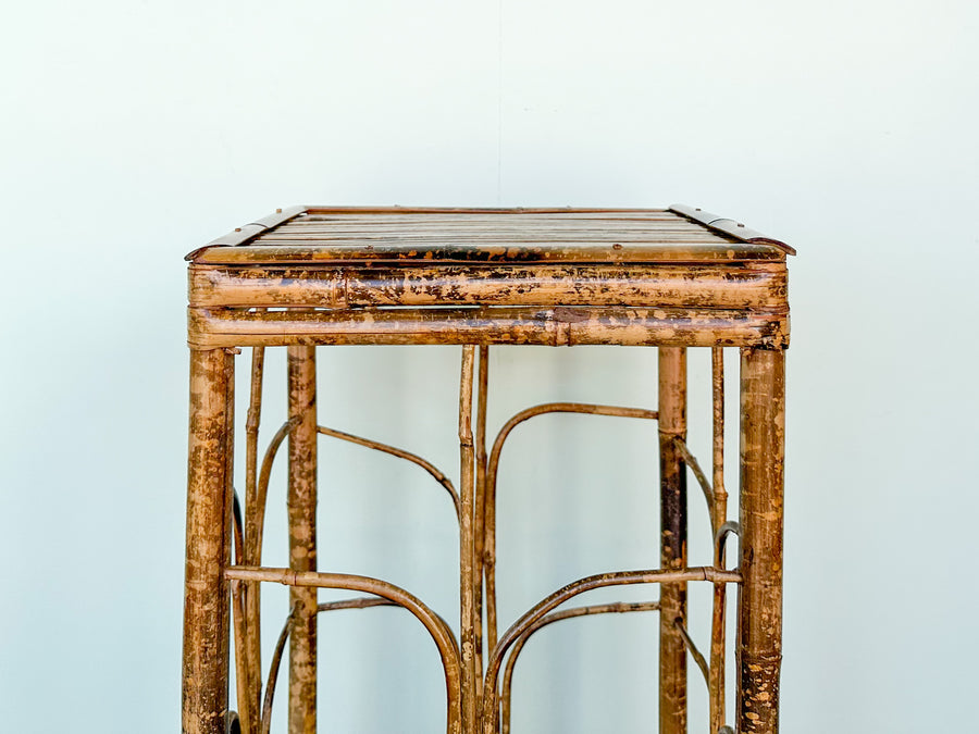 Tortoiseshell Rattan Plant Stand