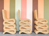 Set of Three Natural Rattan Snake Bar Stools
