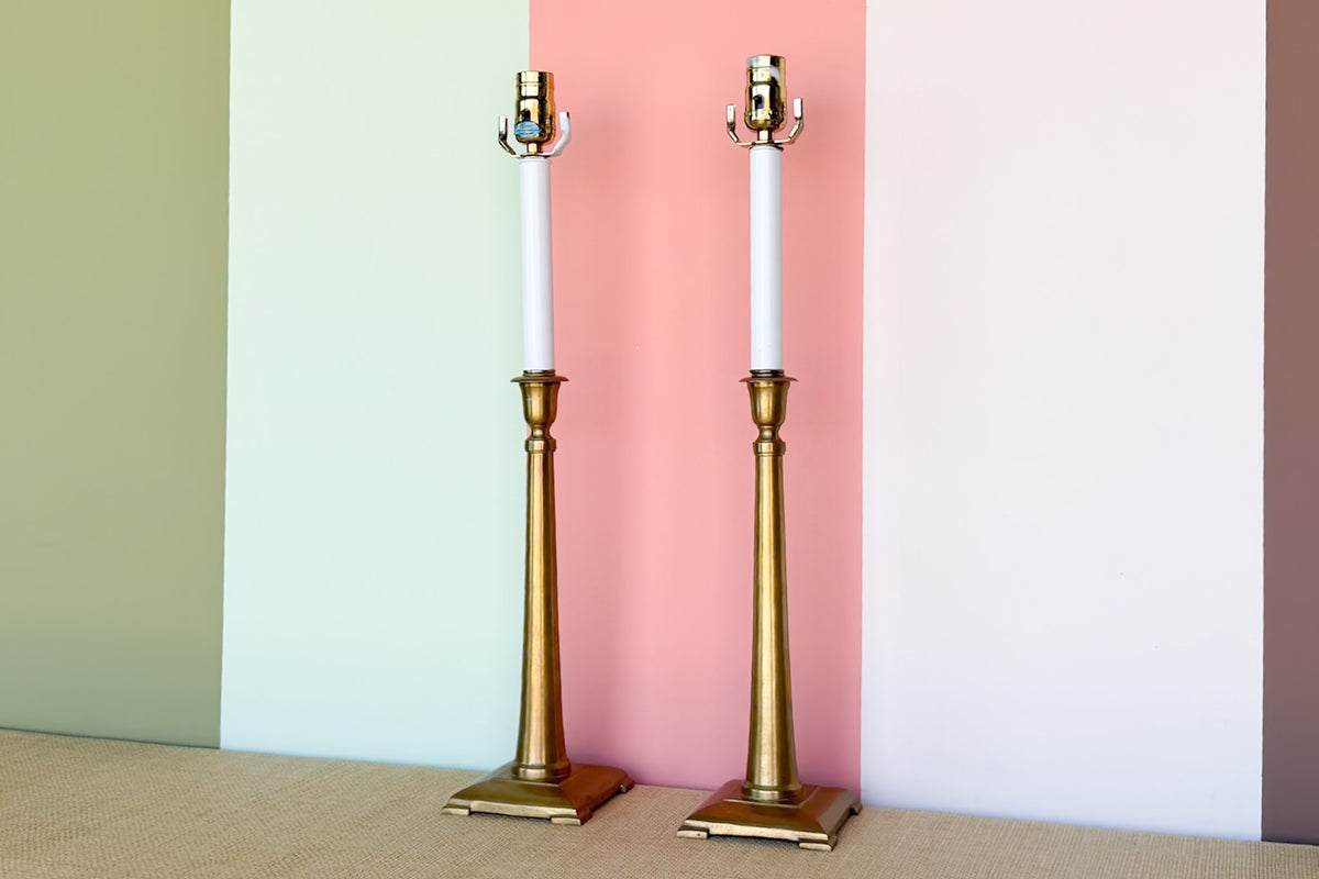 Pair or Brass Buffet Lamps