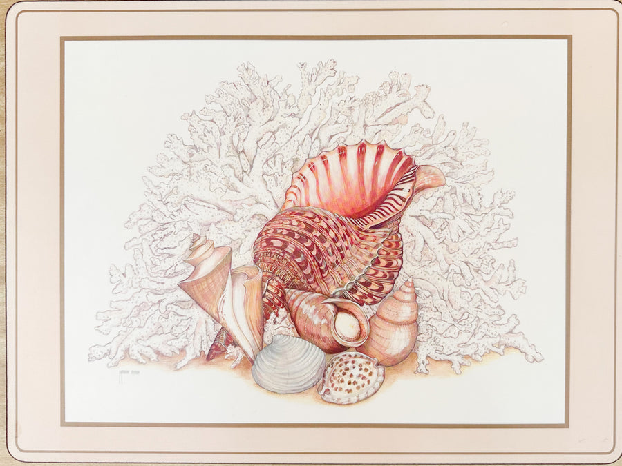 Set of Four Seashell Placemats