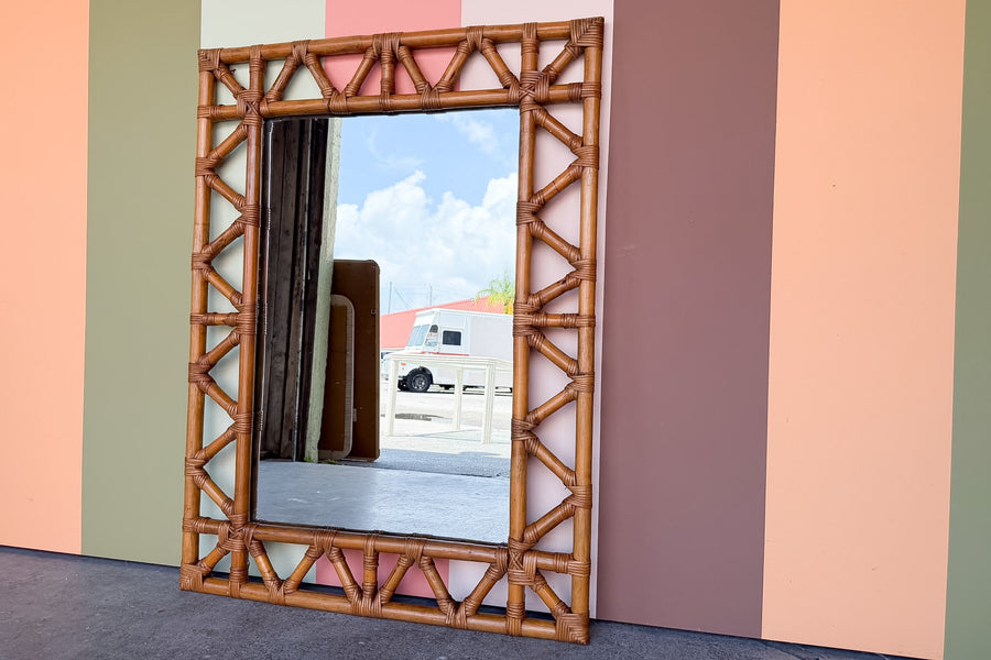 Coastal Chic Rattan Mirror
