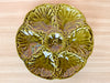 Set of Six French Moss Green Oyster Plates