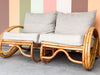 Frankl Style Rattan Pretzel Loveseat