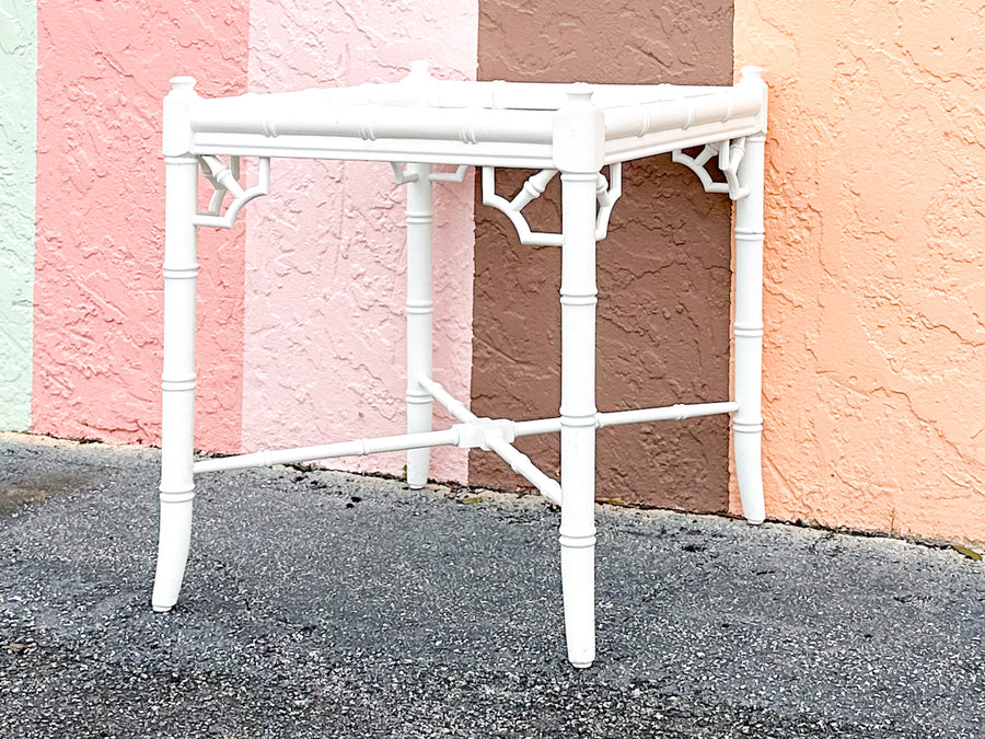 Thomasville Faux Bamboo Side Table