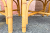 Set of Six Old Florida Rattan Dining Chairs
