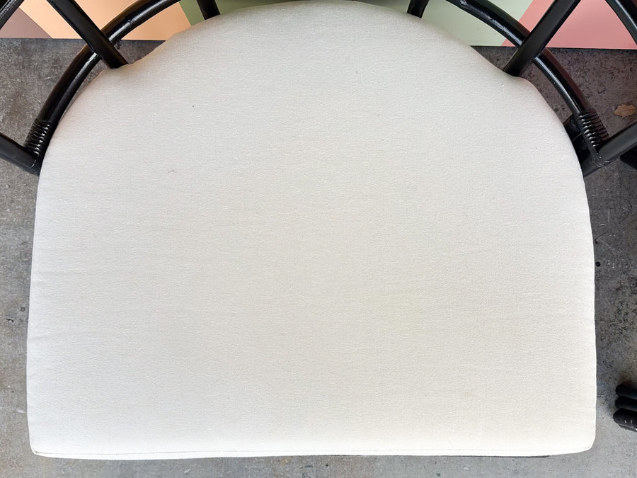 Pair of Curved Rattan Lounge Chairs