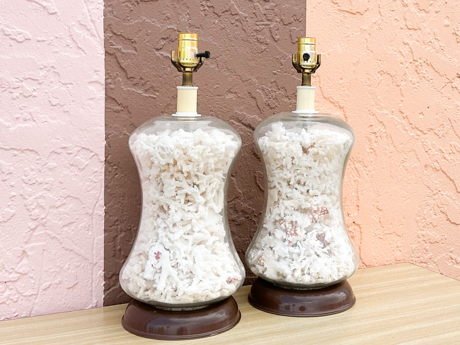 Pair of Coastal Chic Shell Lamps