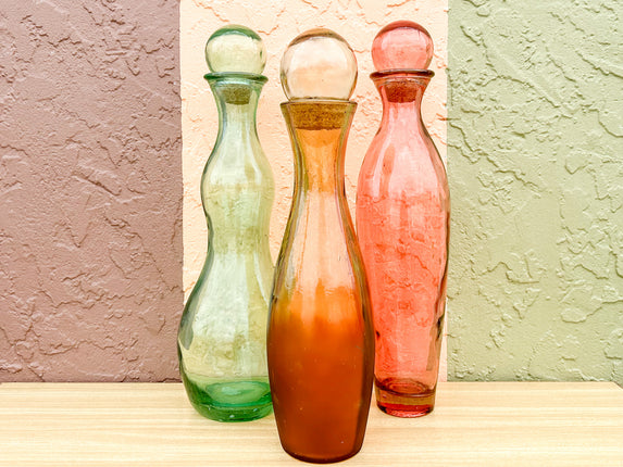 Set of Three Colorful MCM Jars