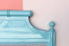 Turquoise Faux Bamboo Pagoda Mirror