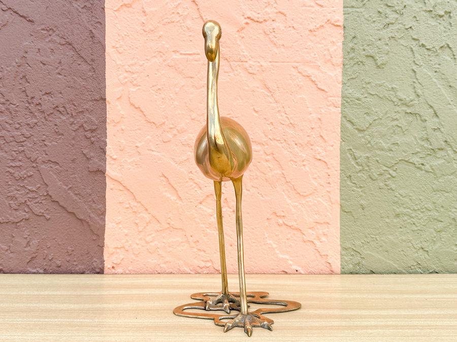 Fab Brass Flamingo