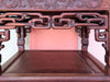 Chinoiserie Carved Rosewood and Marble Side Table