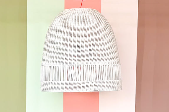 Modern Painted Rattan Pendant