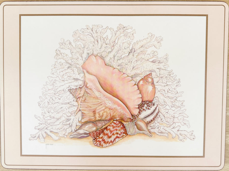 Set of Four Seashell Placemats