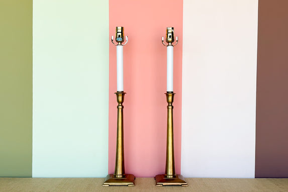 Pair or Brass Buffet Lamps