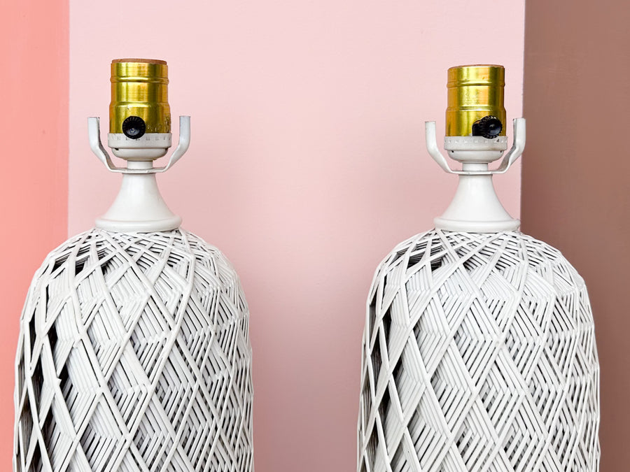 Pair of Petite Webspun Lamps