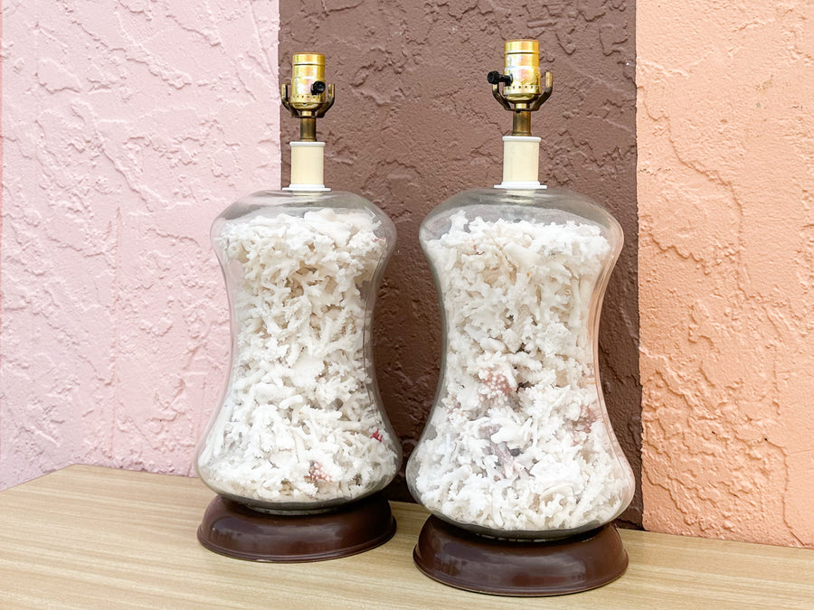 Pair of Coastal Chic Shell Lamps