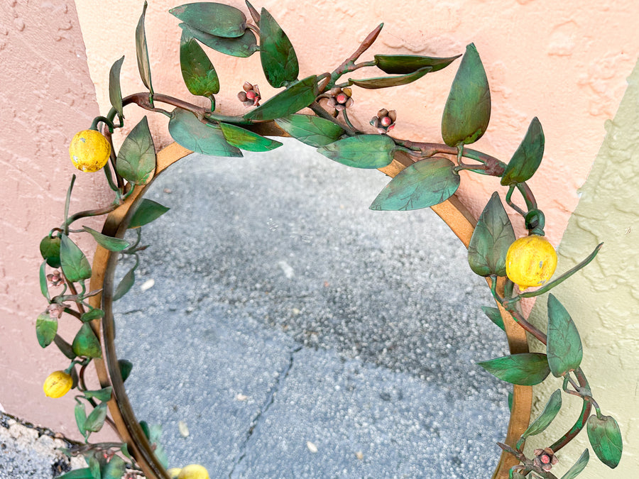 Italian Tole Lemon Mirror