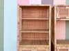 Pair of Coastal Rattan Wrapped Cabinets