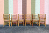 Set of Six Old Florida Rattan Dining Chairs