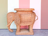 Large Wicker Elephant Garden Seat