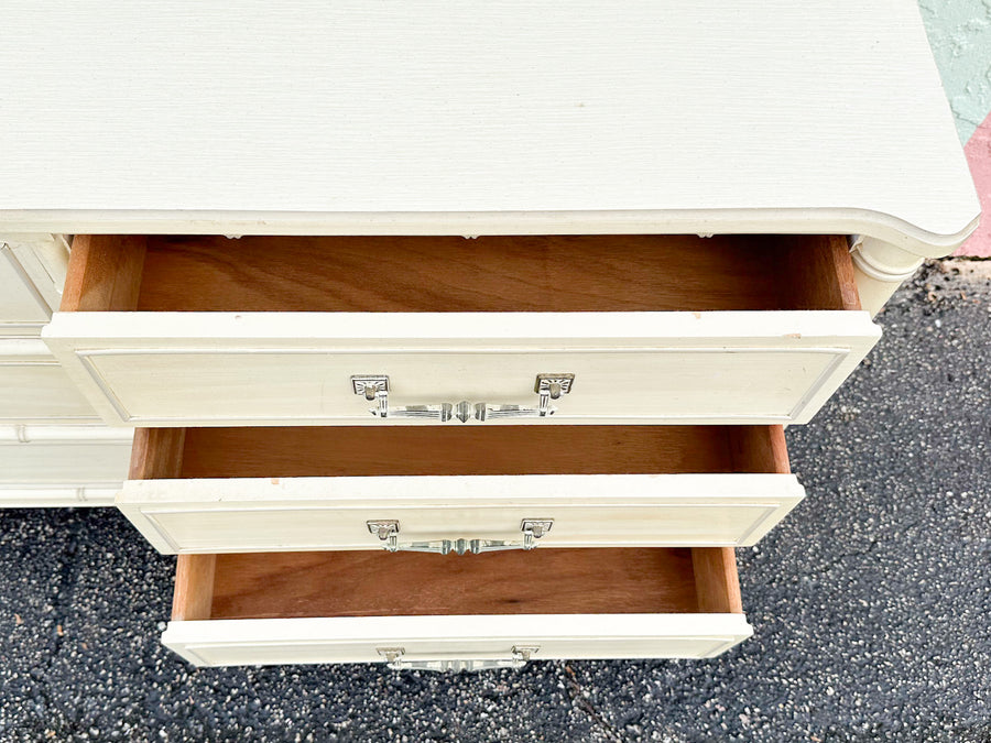 Faux Bamboo Henry Link Dresser and Hutch