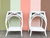 Pair of Fiddlehead Wicker Nightstands