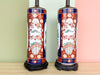 Pair of Red and Blue Chinoiserie Peacock Lamps