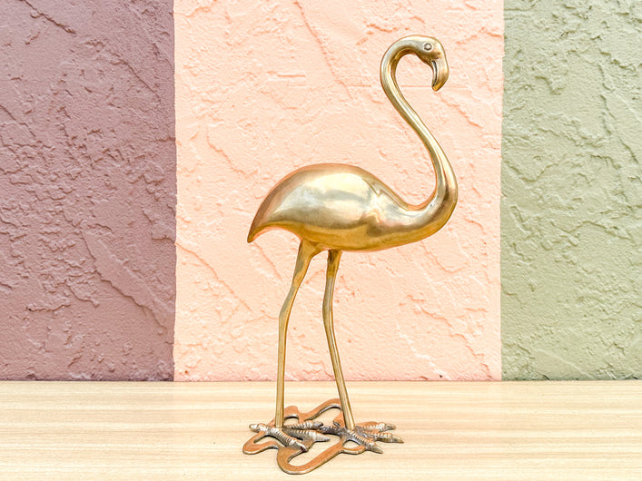 Fab Brass Flamingo