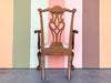 Wood Shell Motif Arm Chair