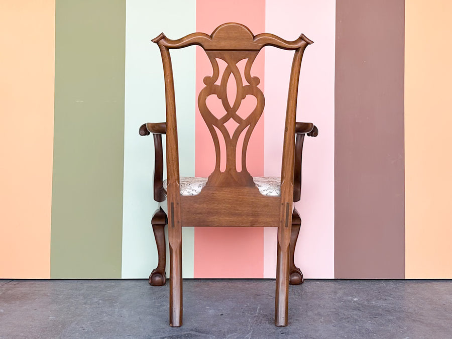 Wood Shell Motif Arm Chair