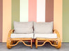 Frankl Style Rattan Pretzel Loveseat
