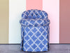 Sweet Blue and White Upholstered Vanity Chair