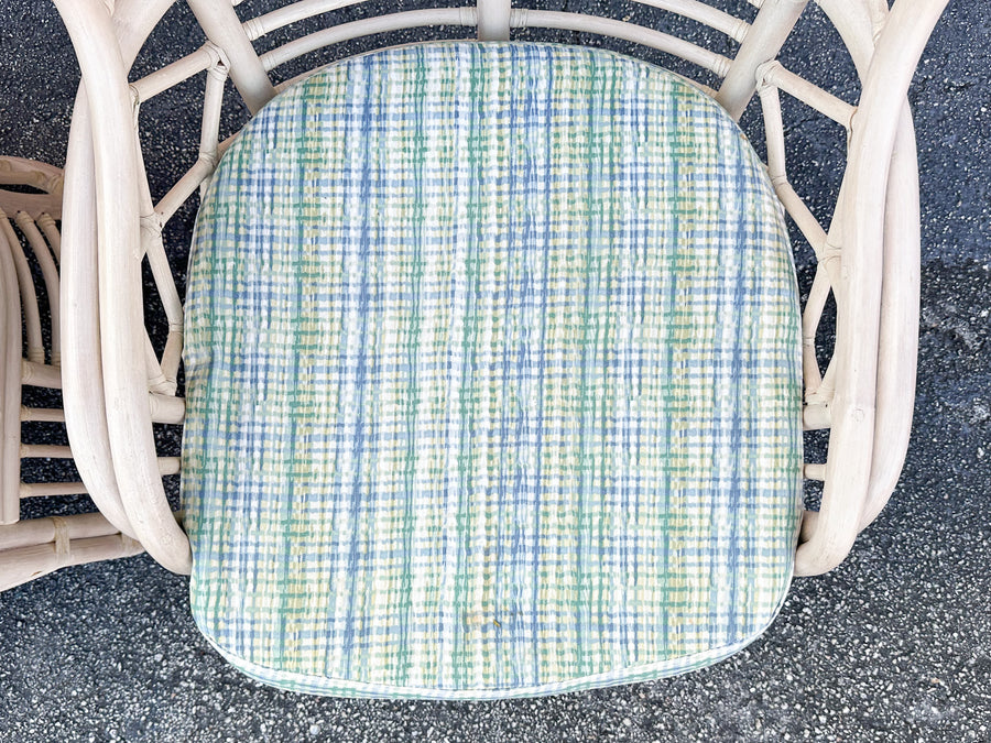 Pair of Rattan Wingback Chairs