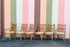 Set of Six Old Florida Rattan Dining Chairs