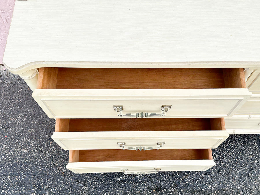 Faux Bamboo Henry Link Dresser and Hutch