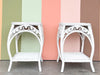 Pair of Fiddlehead Wicker Nightstands