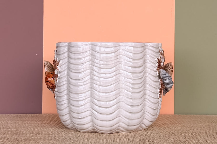 Fitz and Floyd Shell Cachepot