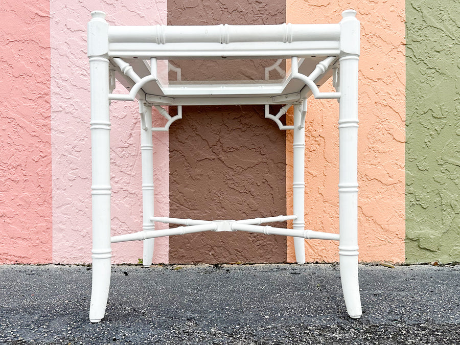 Thomasville Faux Bamboo Side Table