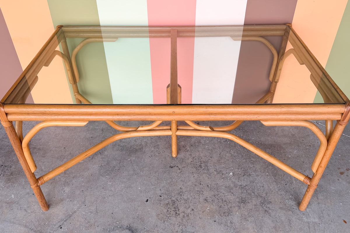 Old Florida Rattan Dining Table