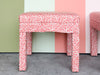 Set of Two Pretty Coral Stools