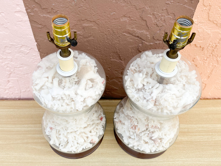 Pair of Coastal Chic Shell Lamps