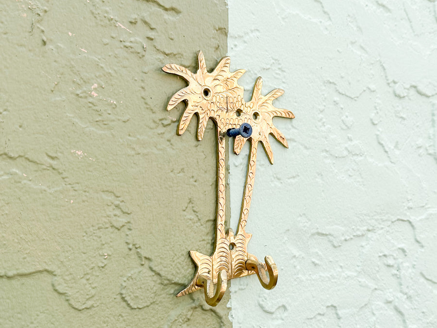 Large Brass Palm Tree Hook