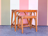 Pair of Old Florida Rattan Nesting Tables