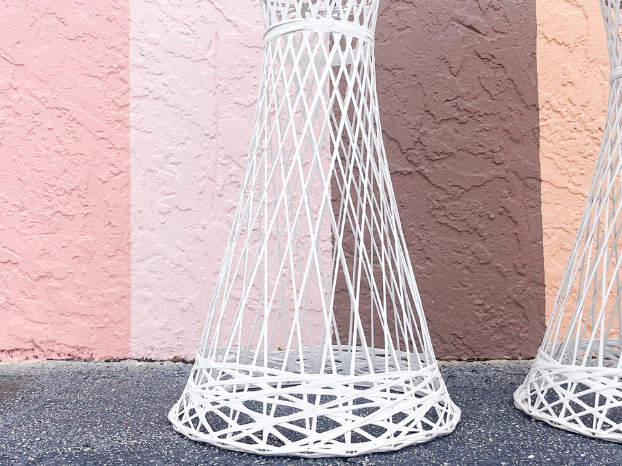 Pair of Webspun Plant Stands