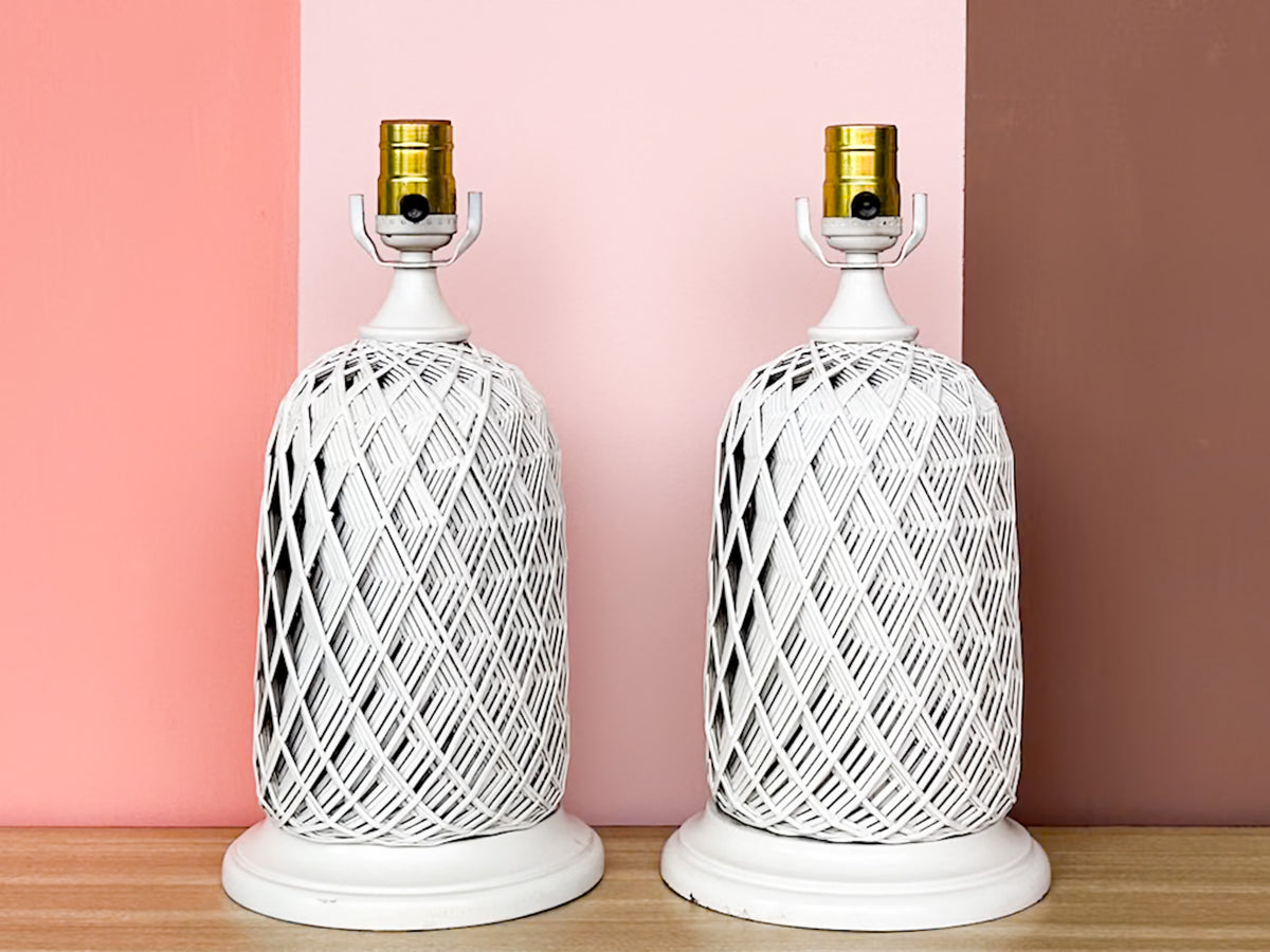 Pair of Petite Webspun Lamps