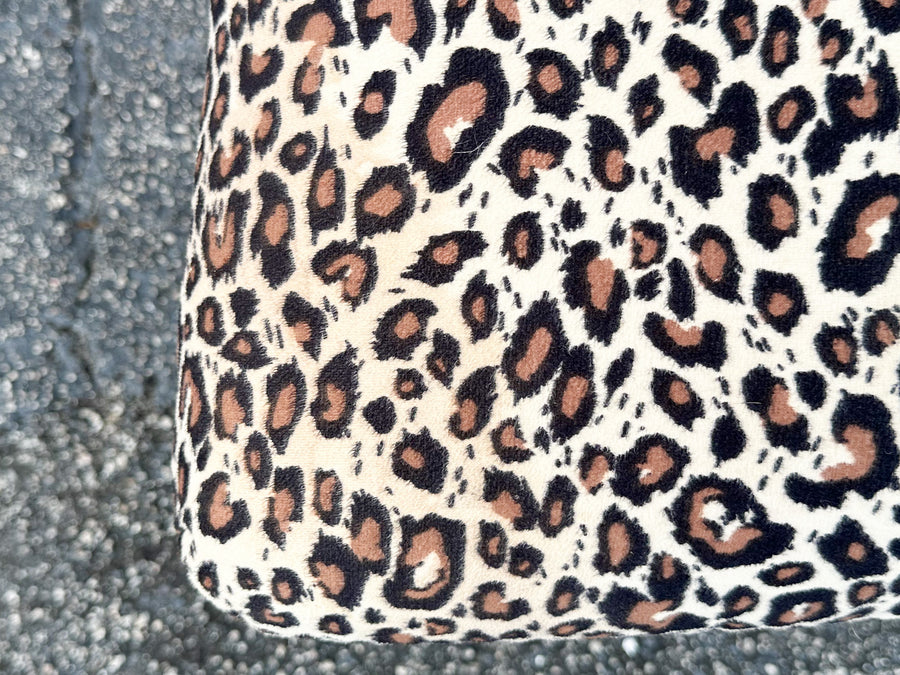 Set of Four Leopard Print Upholstered Side Chairs
