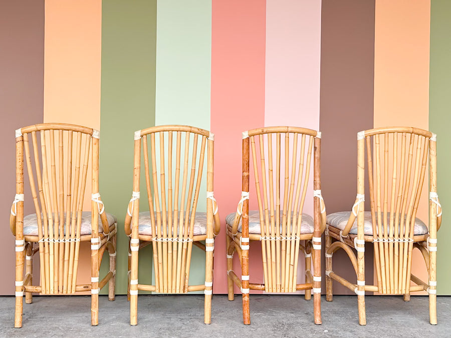 Set of Four Rattan Dining Chairs