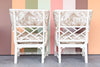 Pair of Fretwork Wingback Chairs